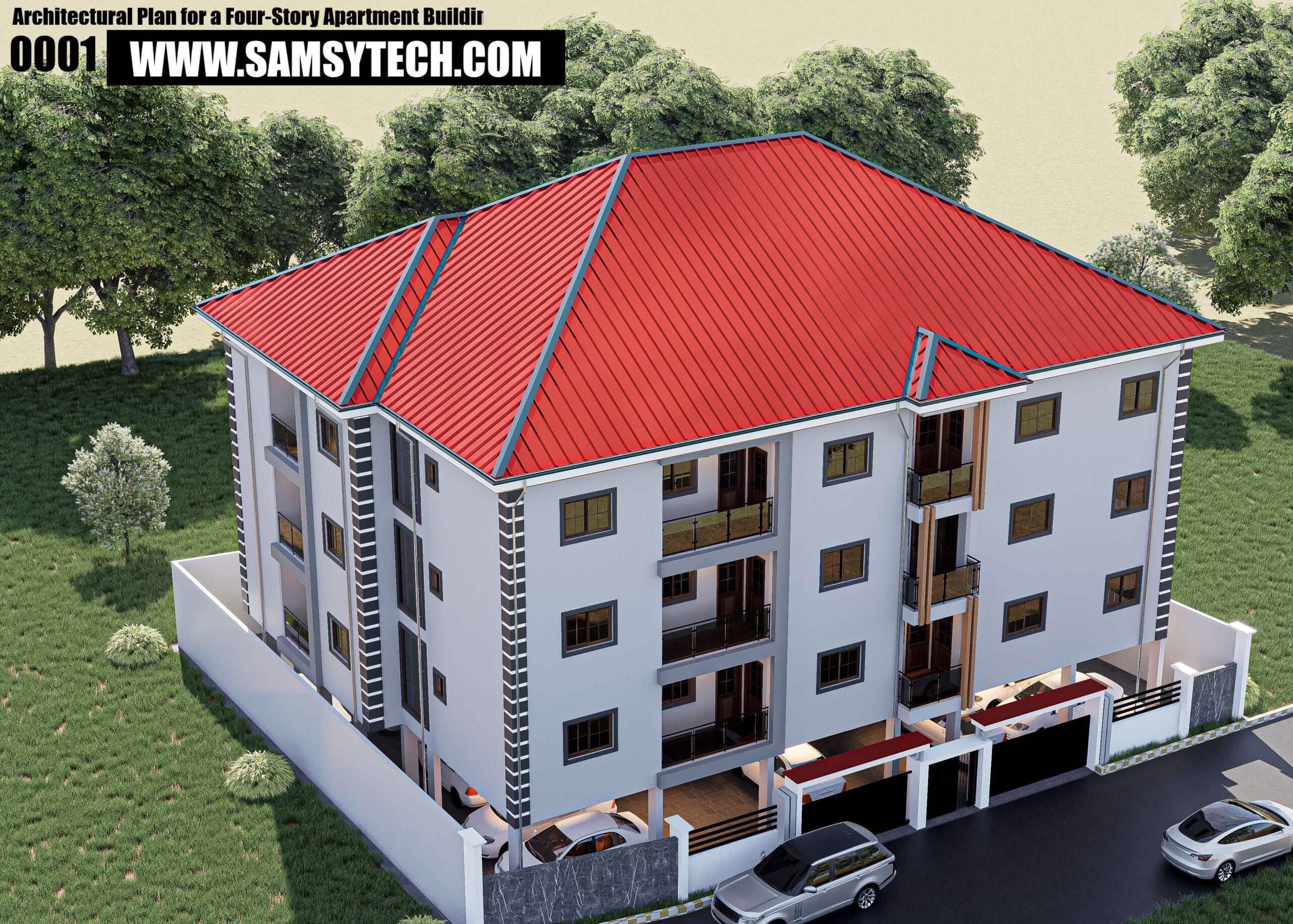 Architectural Plan for a Four-Story Apartment Building 01 1