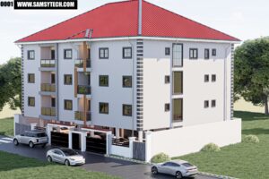 Architectural Plan for a Four-Story Apartment Building 01 2