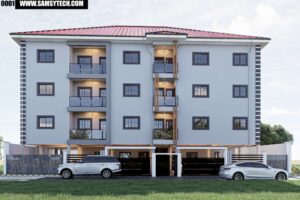 Architectural Plan for a Four-Story Apartment Building 01 3